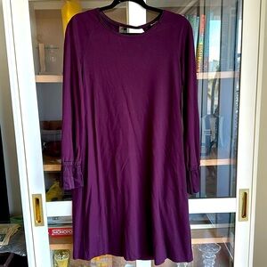 Soft purple opened back dress